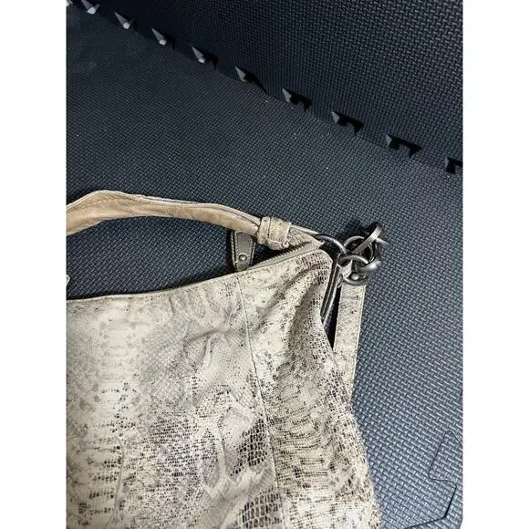 Coach Kristen Brown Tan Embossed Python Leather Purse‎ Hobo E1026 15361 - Picture 7 of 12